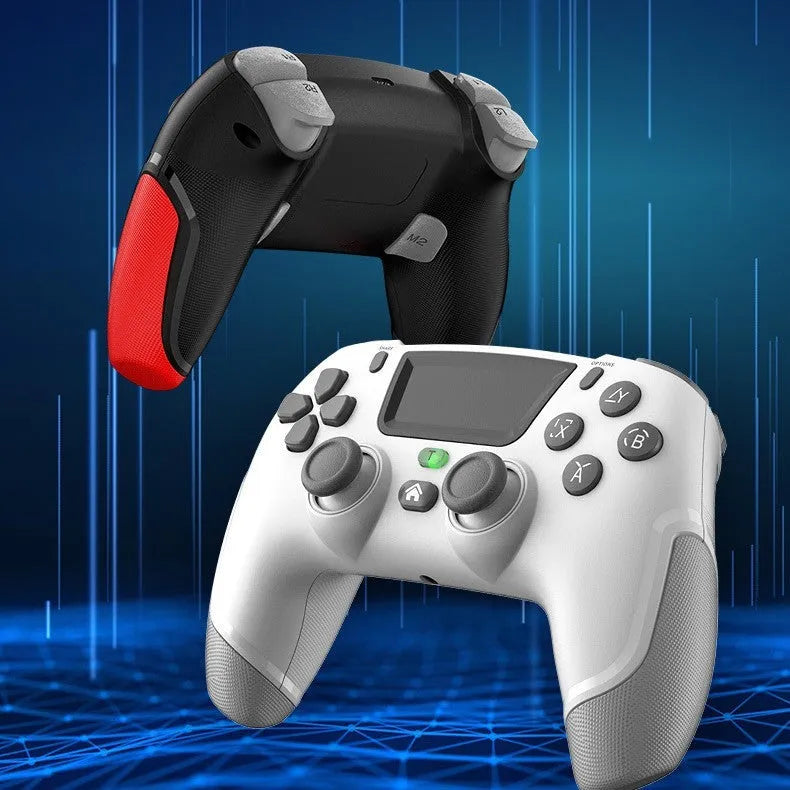 Fruit green wireless Bluetooth game controller for PS4, PC, Switch, Android, and iOS with vibration and force feedback