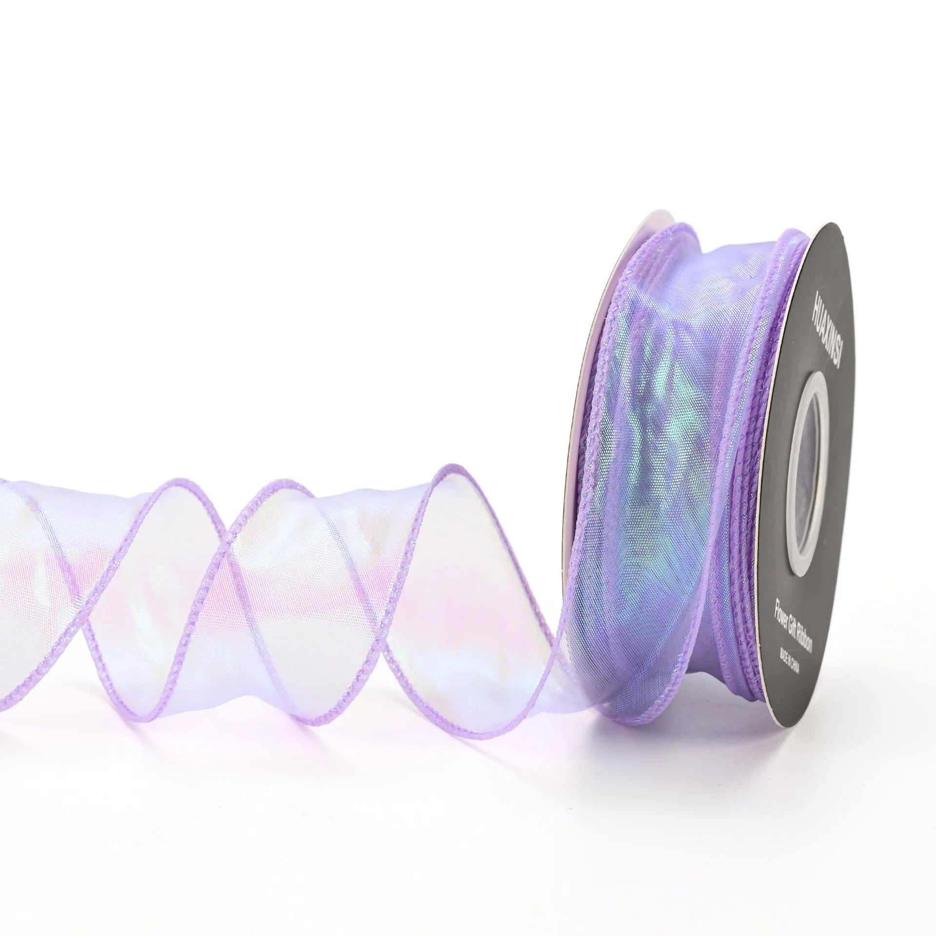 Fishtail yarn mesh ribbon with wave edge cutting in multiple colours for craft and floral decoration