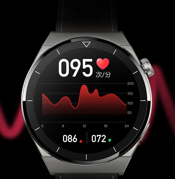 Black Bluetooth smart watch with round 1.36-inch display and silicone strap showing calling and NFC functions