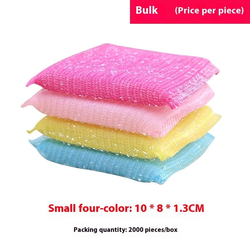 Pinstripe fabric dishwashing sponge mop in macaron colours showing 12cm length