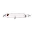 Transparent 9.5cm long ABS plastic blank lure body with a 7mm eye hole for DIY fishing bait creation.