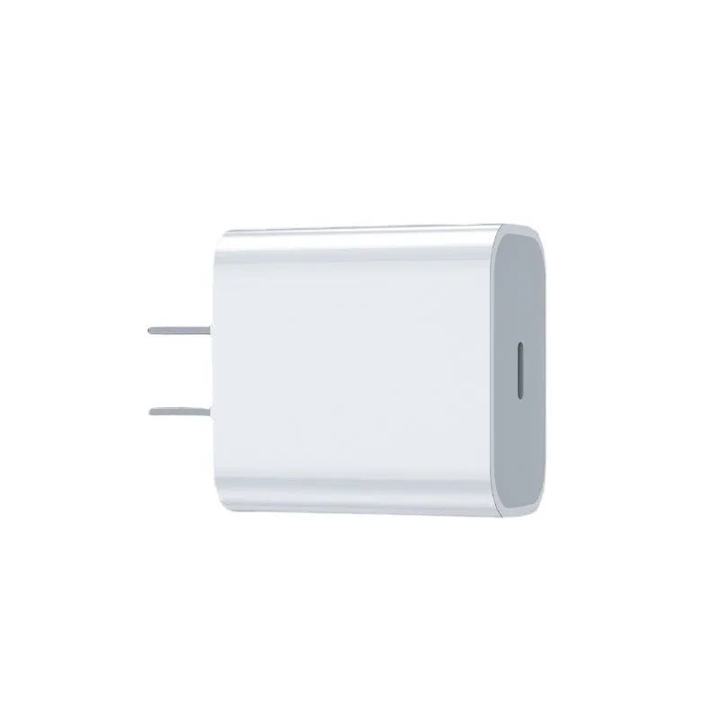 Mobile phone charger with American and European plug versions showing USB port