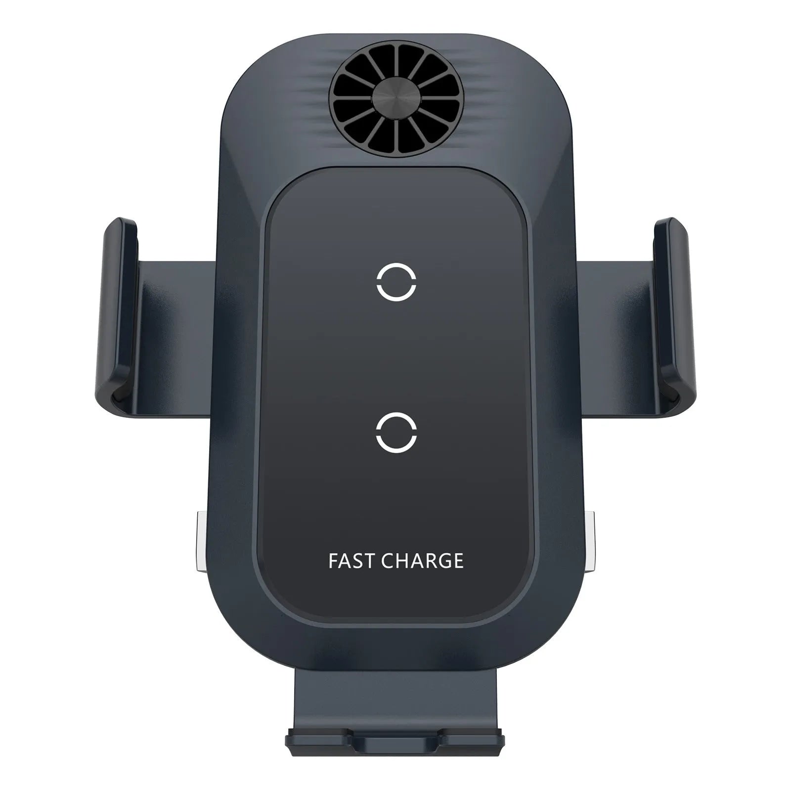 C35 colour car wireless charger phone holder mounted on car air vent, showing automatic clamping arms.