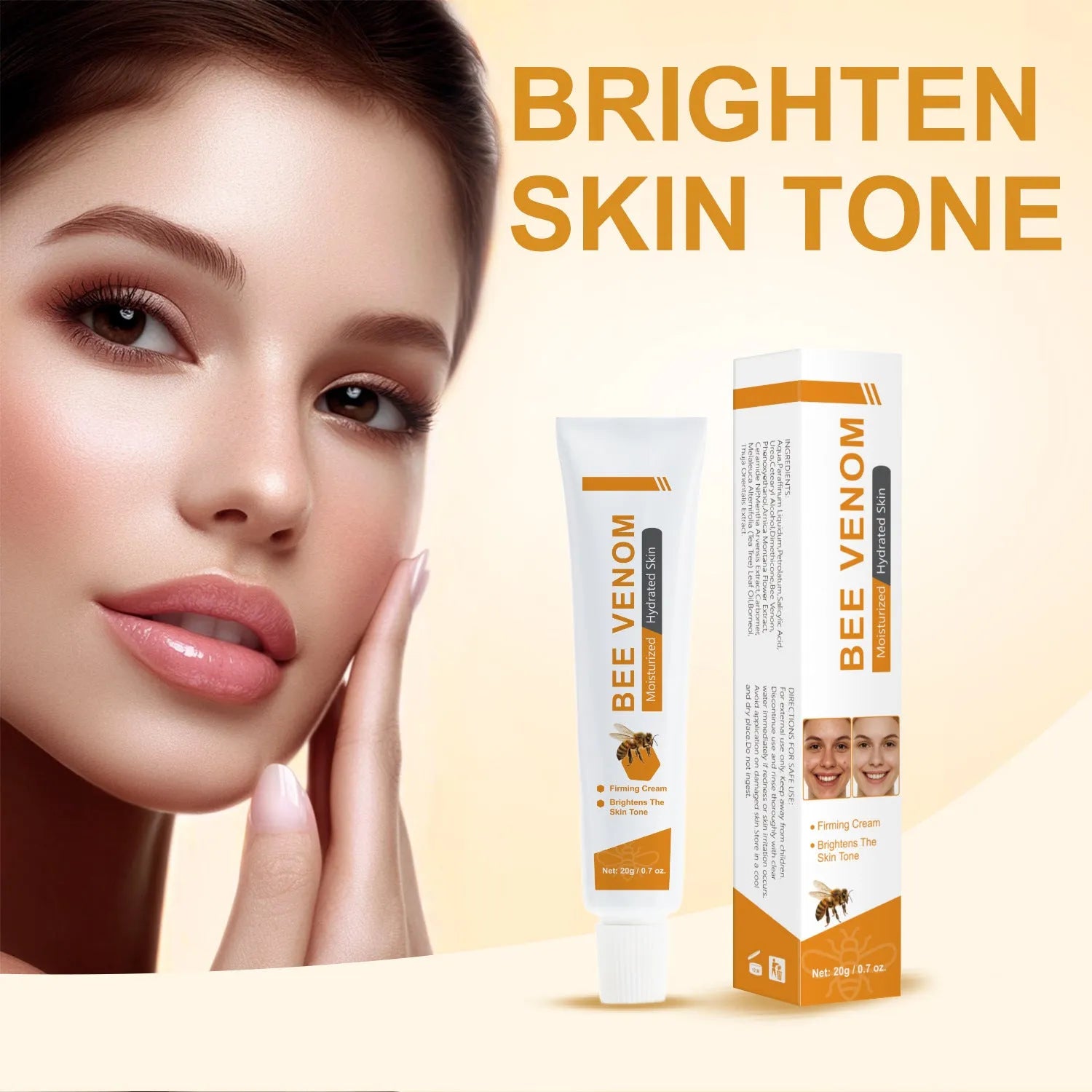 BEE Facial Neck Cream 20g skincare product with bee-themed packaging