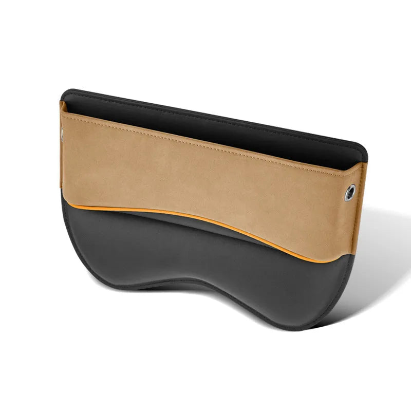 Waterproof leather car seat storage box in beige, black, brown, green or red with pressure-resistant design