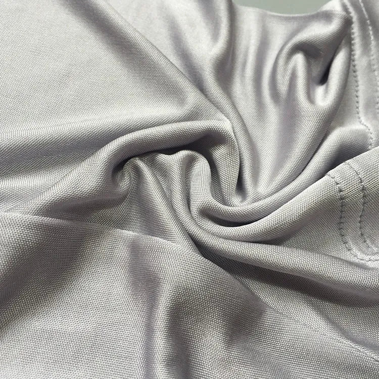 Men's loose fit silk shorts in navy blue, silver grey, and skin colour options