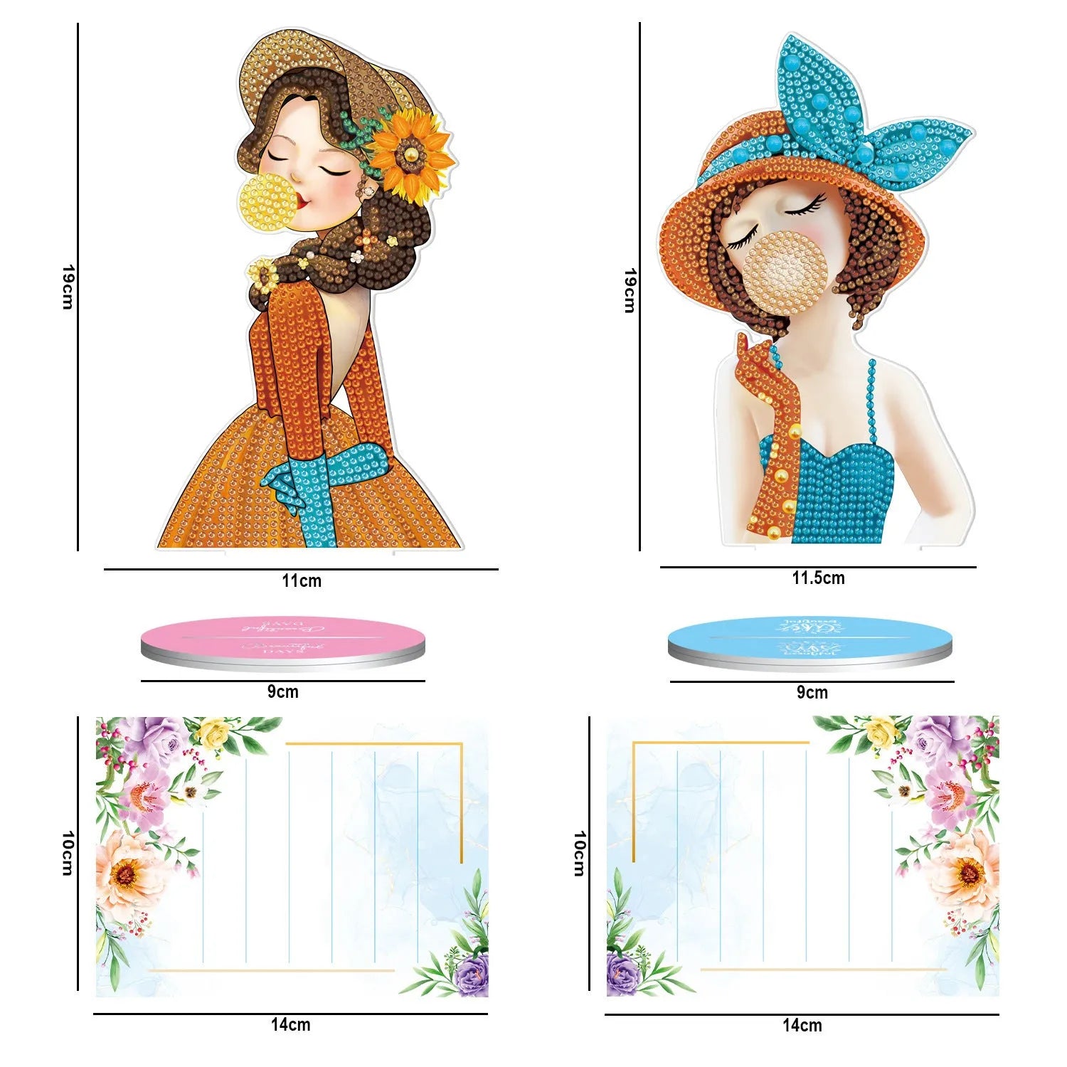 Handmade diamond painting decorative note clip kit with American style design for desktop display
