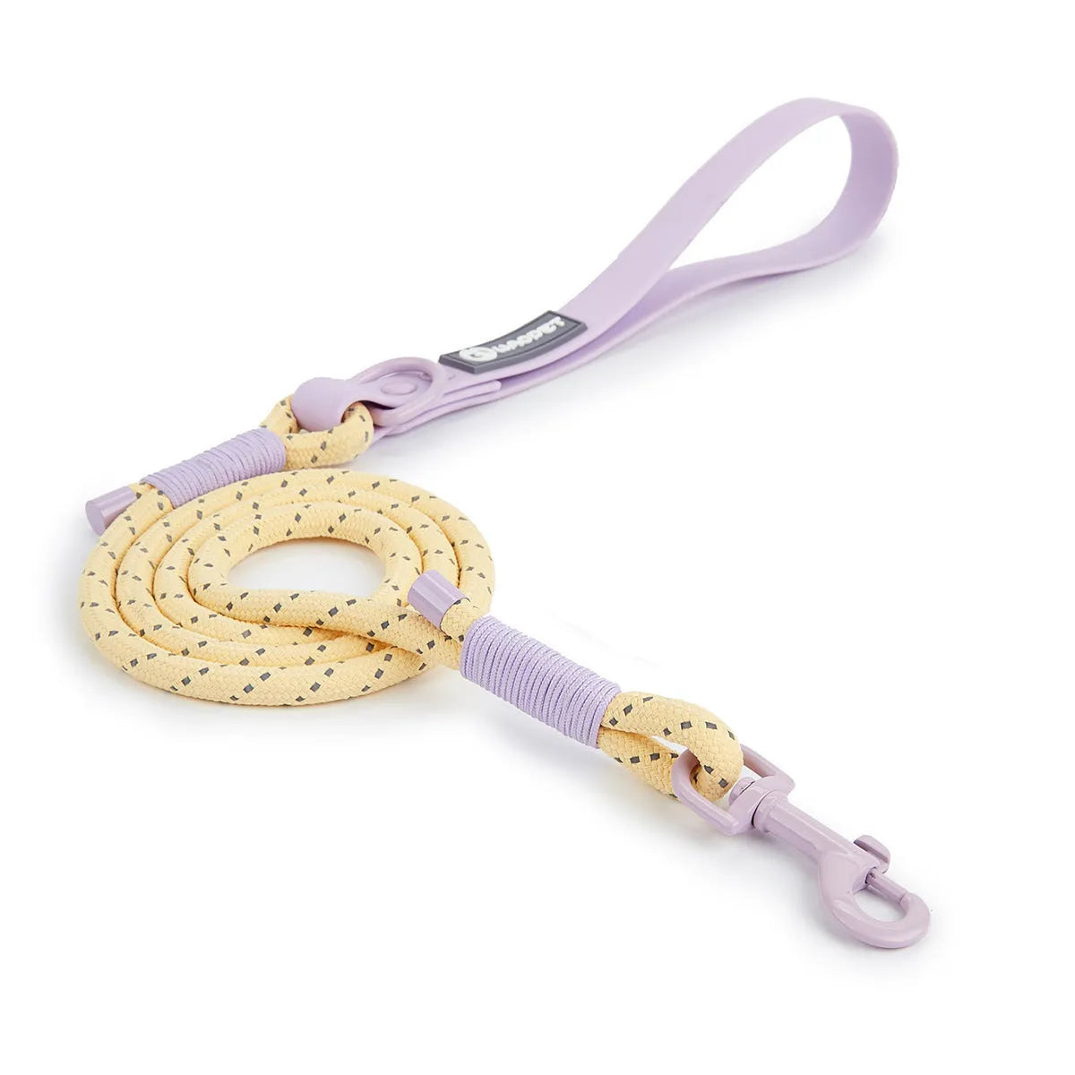 PVC solid colour dog leash with hand holding rope in dark red or taoyao green, 120cm length