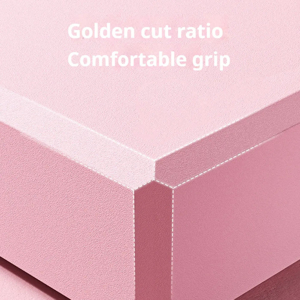Solid colour EVA foam yoga block with hexagonal ridges for yoga and fitness training