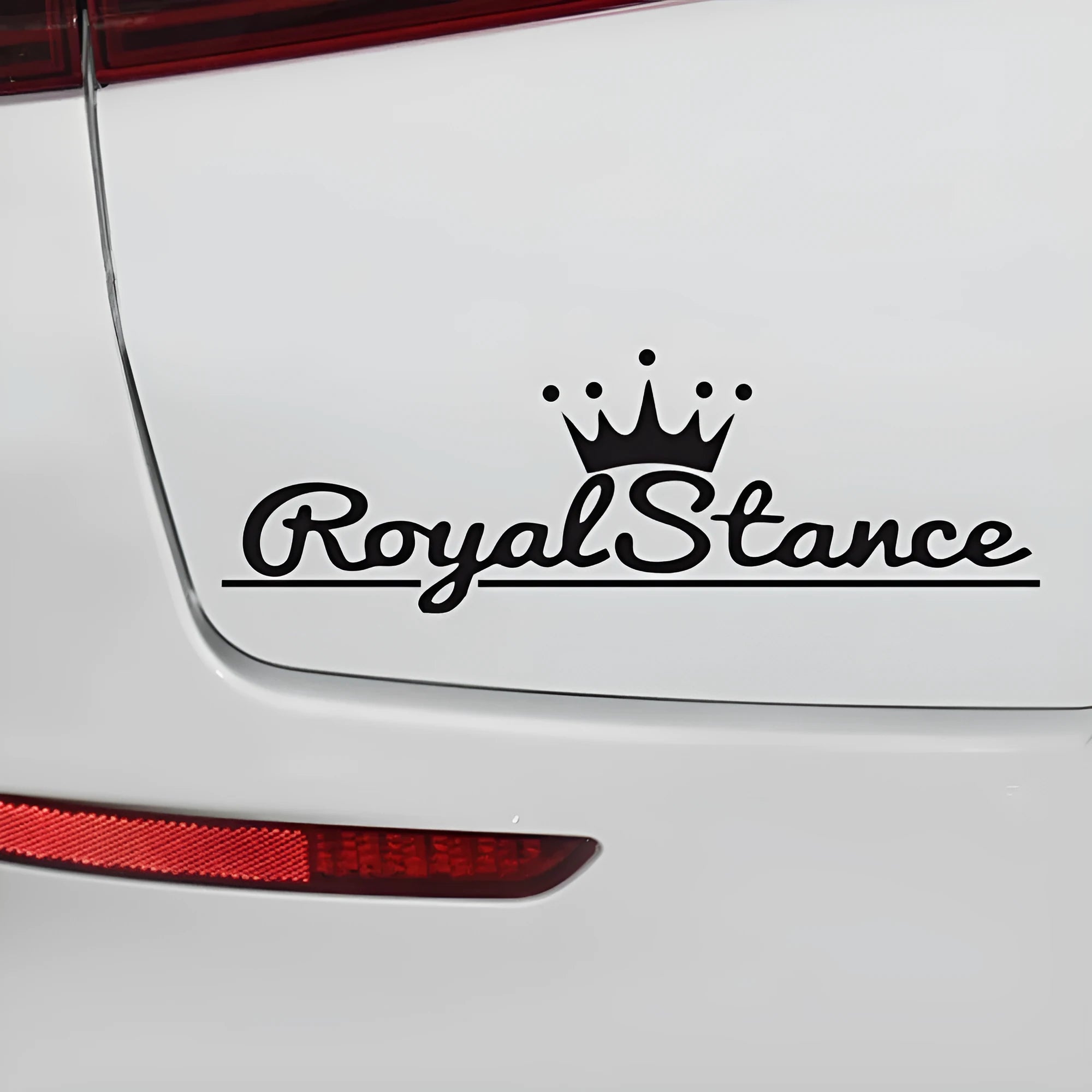 Reflective crown design car sticker measuring 30cm by 12cm for vehicle window and body decoration