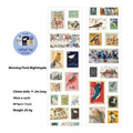 Roll of coated paper journal decoration stickers showing butterfly, forest, bird, and mushroom designs
