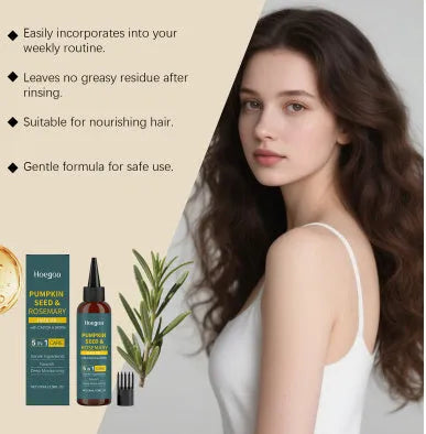 Rosemary hair essential oil 100ml bottle with pointed nozzle and massage comb set