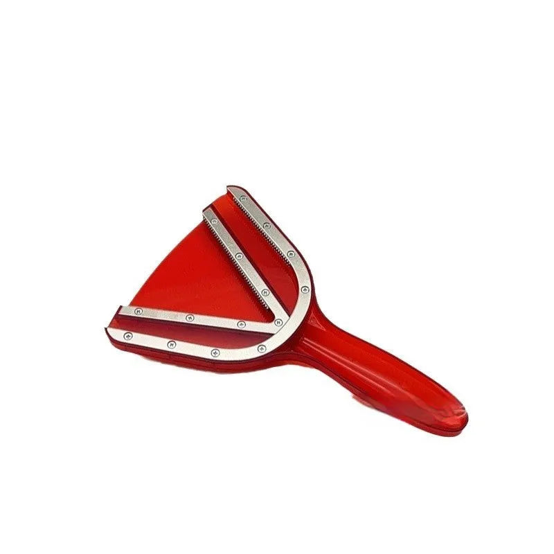 Telescopic bottle opener with adjustable arms and non-slip ABS grip in red colour