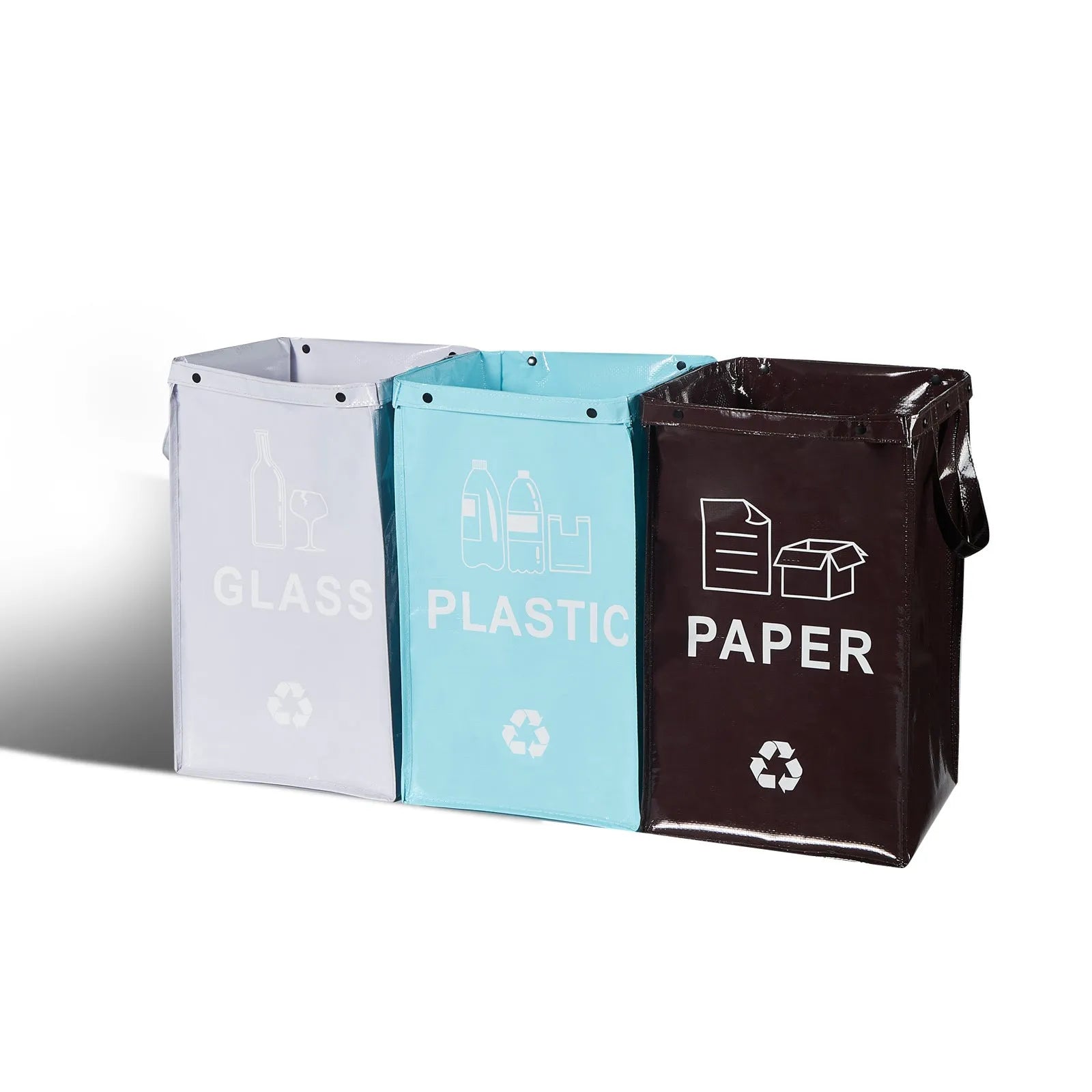 40L waterproof waste sorting bin in blue colour with clean bag style design