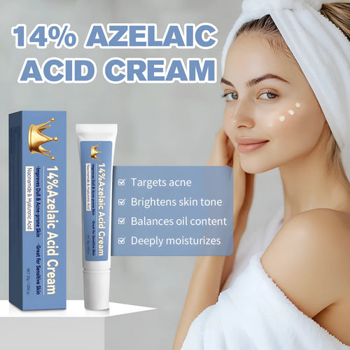 Azelaic acid cream 30g tube in blue packaging with FPA035 label for general skin care treatment.