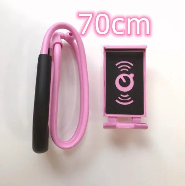 360 degree rotatable plastic and foam phone holder stand in black color for universal smartphones