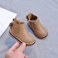 Girls Bowknot Smoke Tube Martin Boots in black with side zipper and bowknot detail
