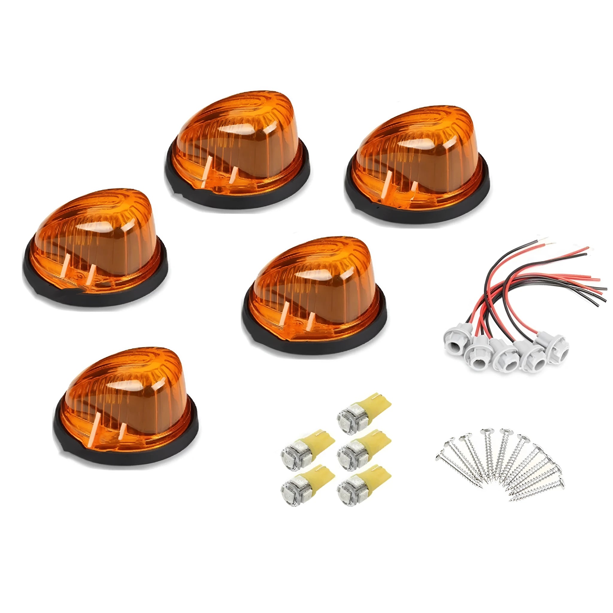 LED roof cab light replacement kit with yellow lampshade for commercial vehicles