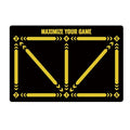 Rubber football training mat for indoor skill lifting practice with cushioned colour surface