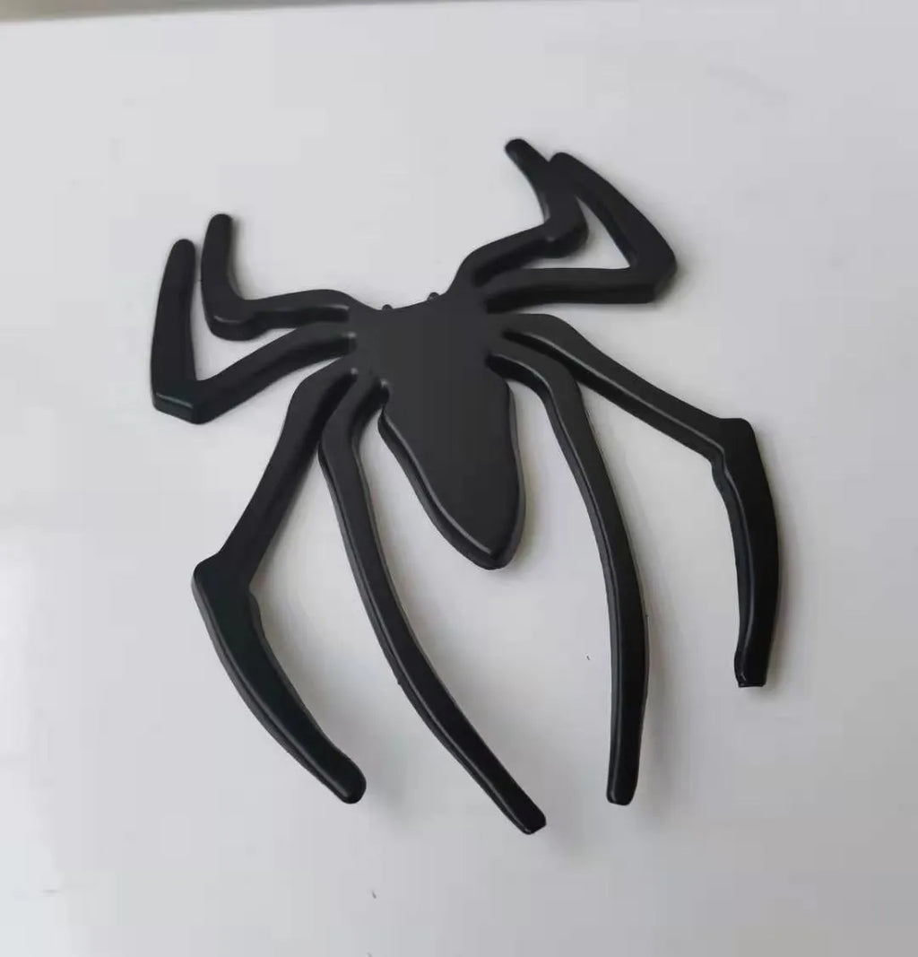 Three-dimensional zinc alloy metal spider sticker for car bumpers in gold colour