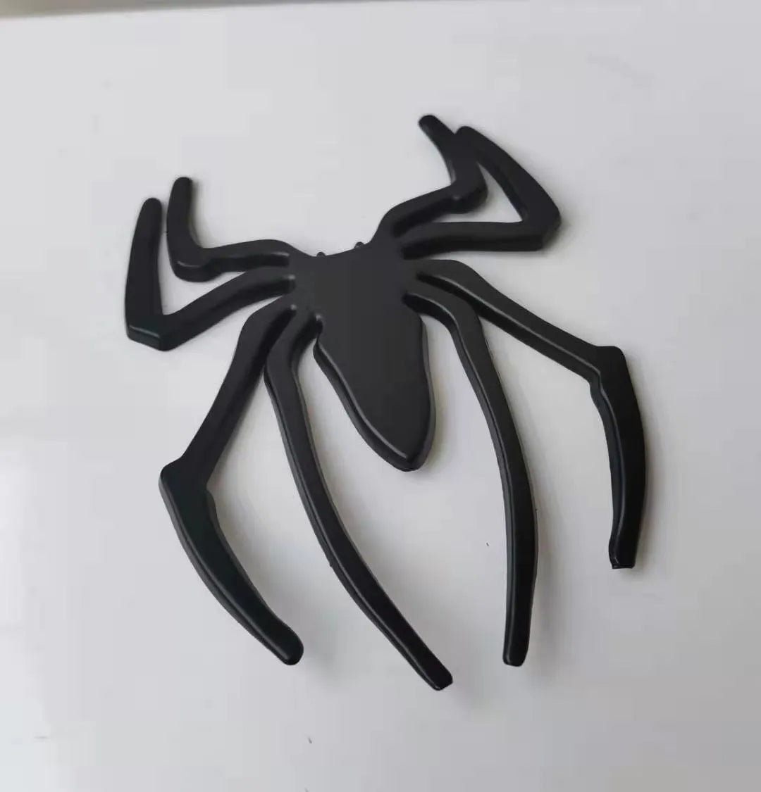 Three-dimensional zinc alloy metal spider sticker for car bumpers in gold colour