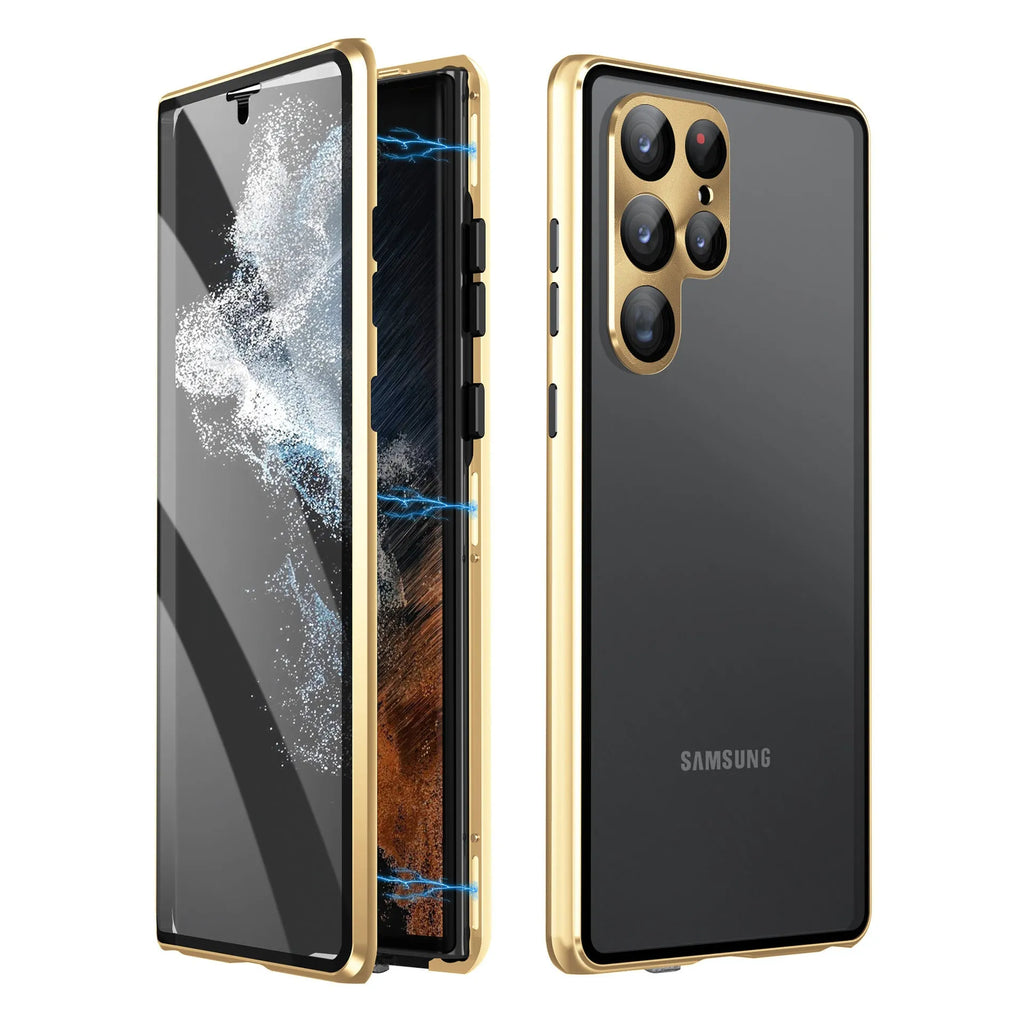 Samsung S24 Ultra magnetic phone case with mirror in multiple colour options.