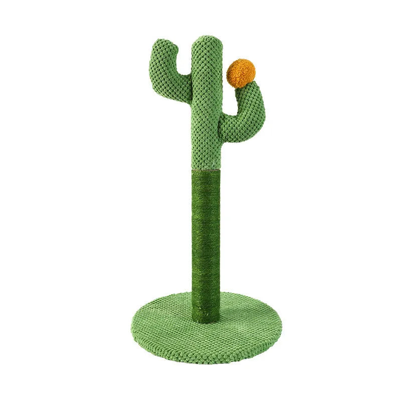Masson cactus design cat scratch board and climbing post with cotton thread scratching surface.