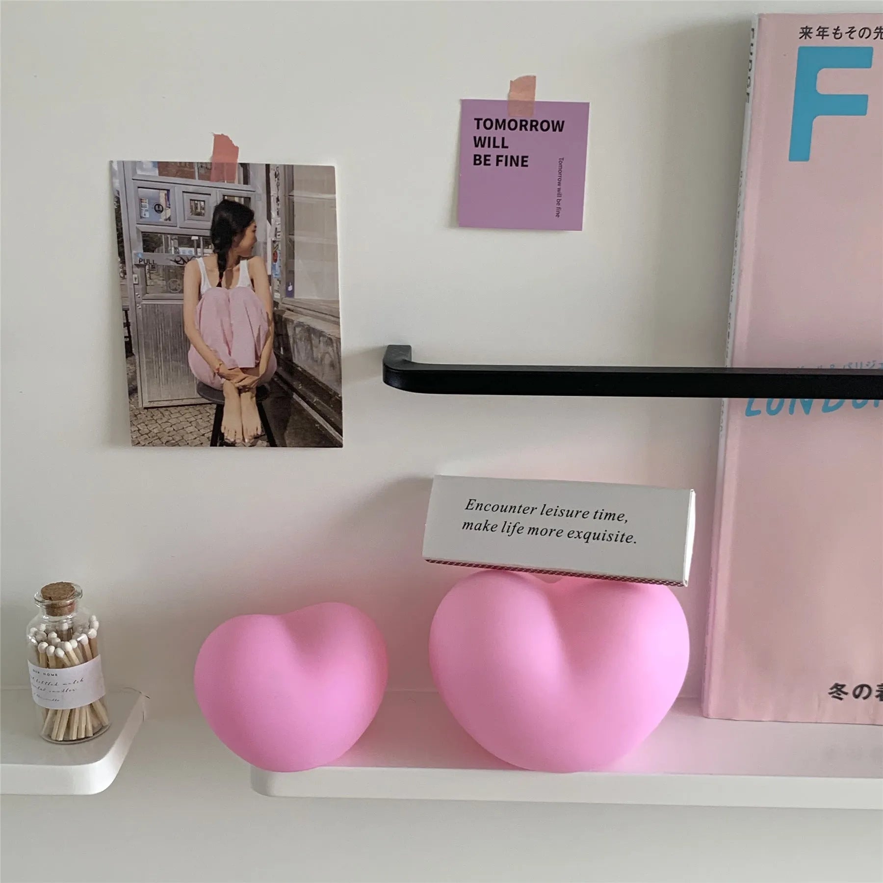White and pink vinyl atmosphere lamps glowing warmly, shown in small and large size options.