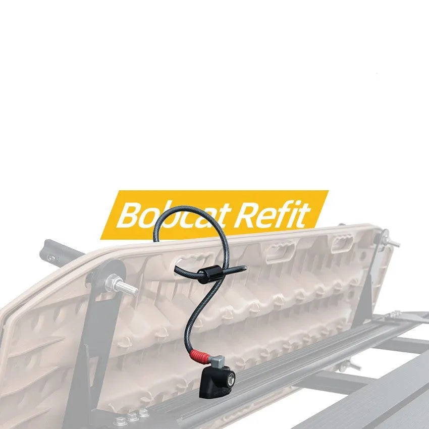 Roof platform steel cable lock with plastic sheathing in 1200mm and 600mm lengths for outdoor equipment security