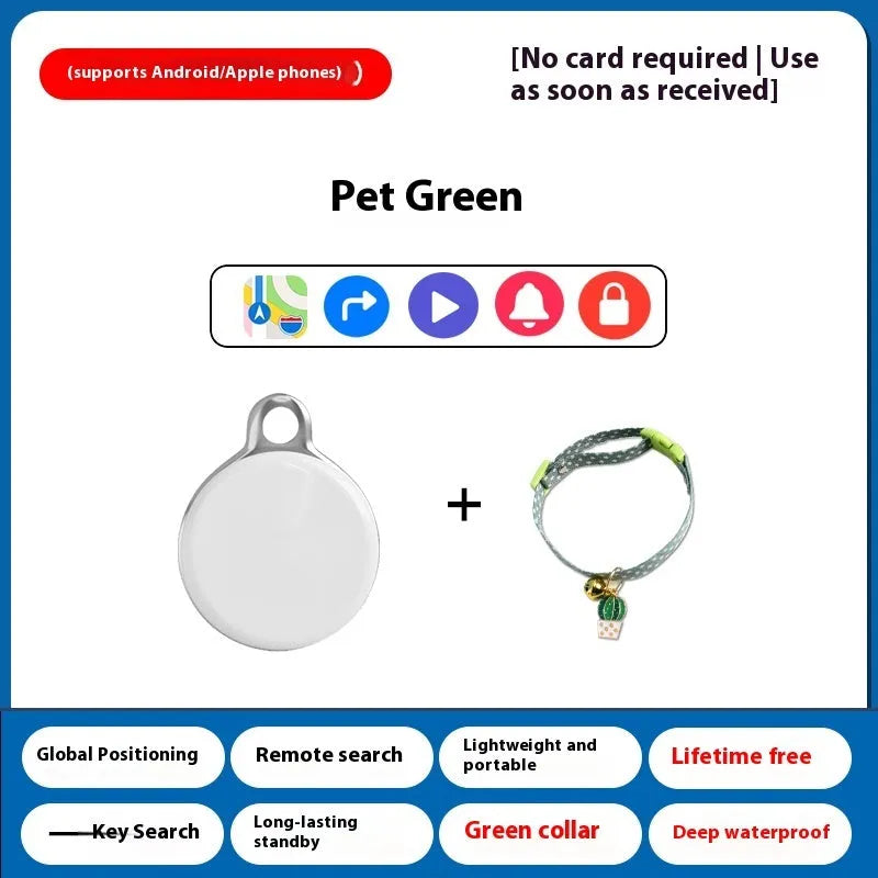 GPS pet locator device for cats and dogs with collar attachment