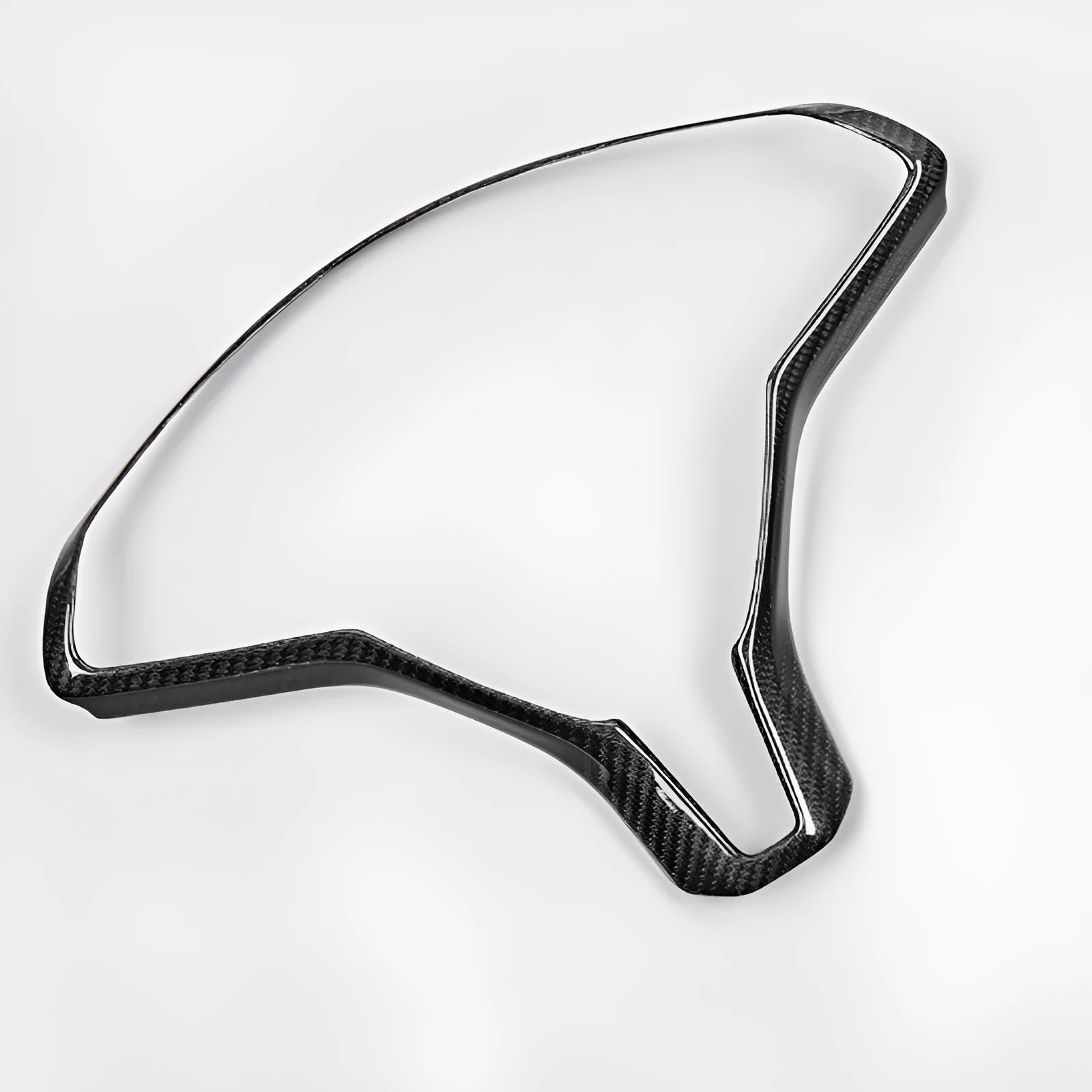 Tesla Model S steering wheel decorative trim strip in carbon fibre colour finish