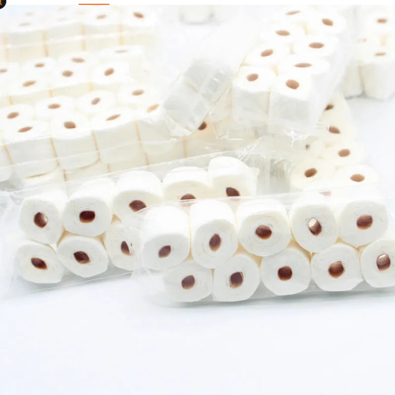 Simulated paper tissue roll model measuring 30x15x80mm for children's play