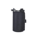 Adjustable Oxford cloth bottle cover with PU lining in black colour for outdoor sports hydration