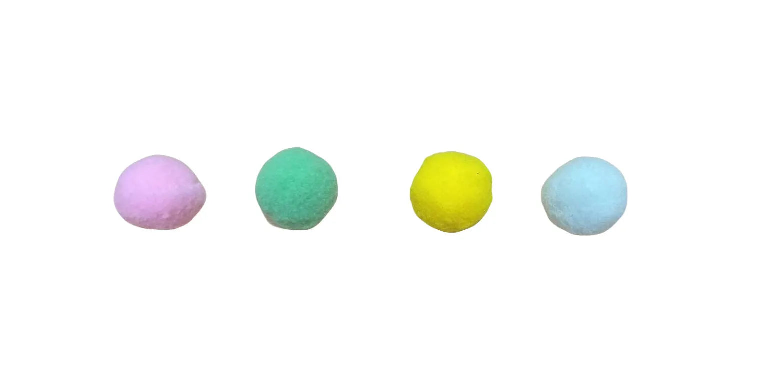 Cat toy pompons gun mute ball polyester interactive set with firing gun for indoor play