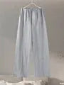 Women's polar fleece suit set with pleated long sleeve top and wide leg trousers in multiple colour options