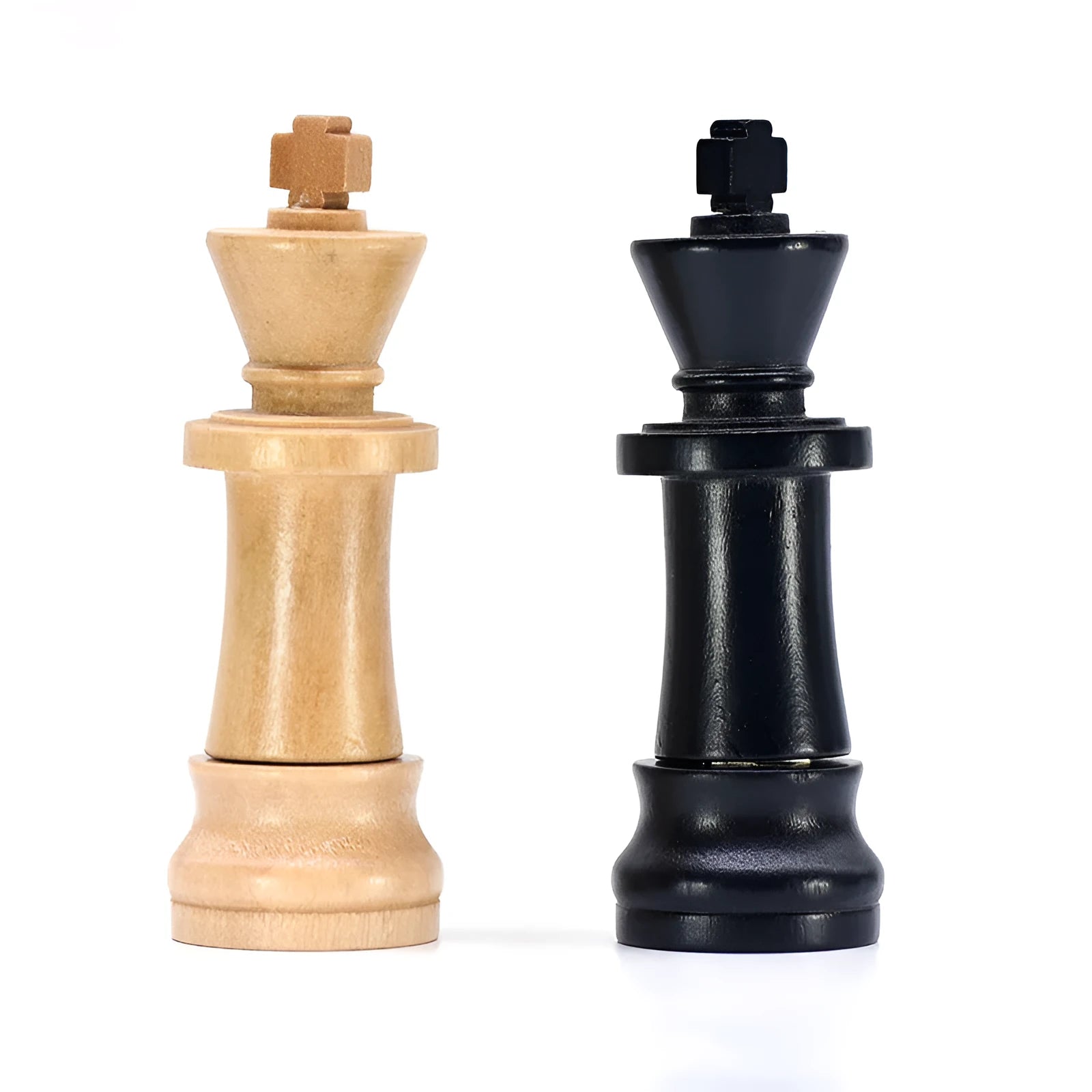 Wooden chess king USB 2.0 flash drive in beige colour with chess piece design