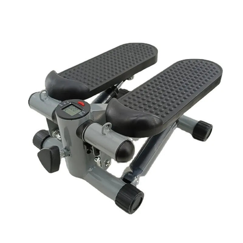 Silver grey hydraulic mini treadmill waist slimming machine for home and gym fitness