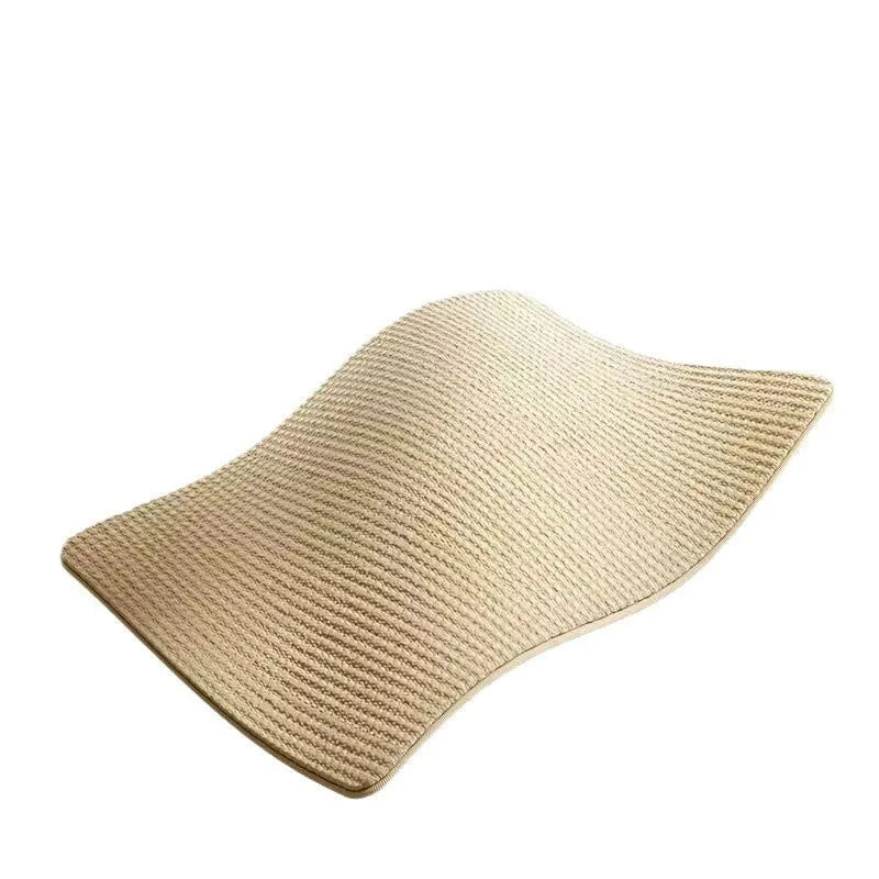 Sisal cat scratch board with replaceable surface in pastoral style design