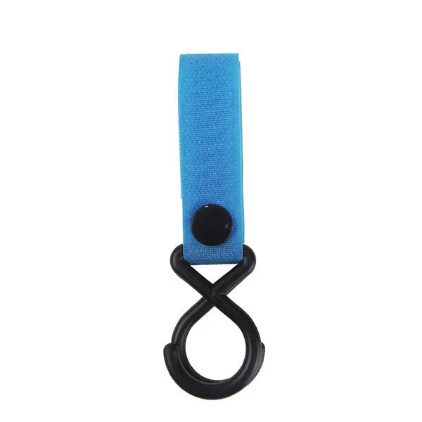 A nylon luggage Velcro hook in one of 18 available colours, shown in independent OPP packaging.