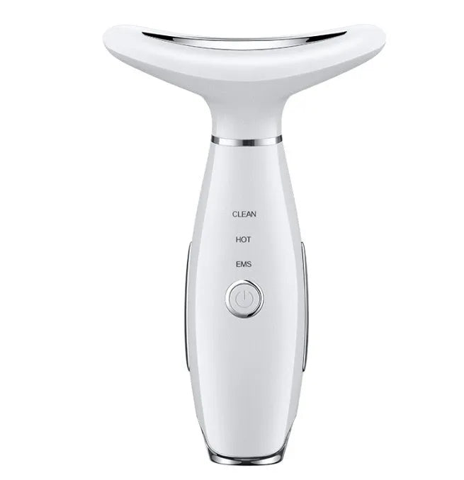 IPL removal wrinkle lift heating neck beauty device in pink white with USB cable