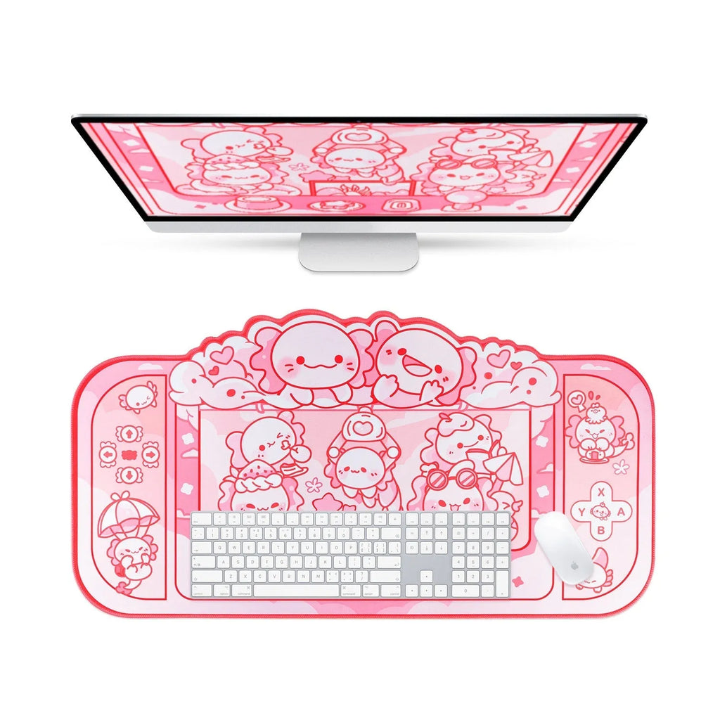 Hexagonal Dragon Doll anime design large mouse pad measuring 75cm wide