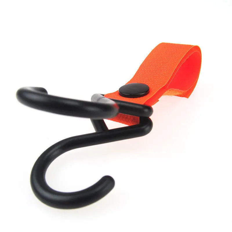 A nylon luggage Velcro hook in one of 18 available colours, shown in independent OPP packaging.