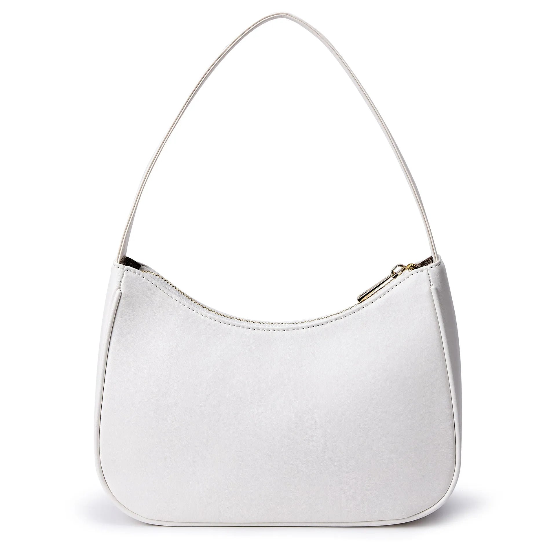 Retro waterproof shoulder bag in apricot colour made from PU material