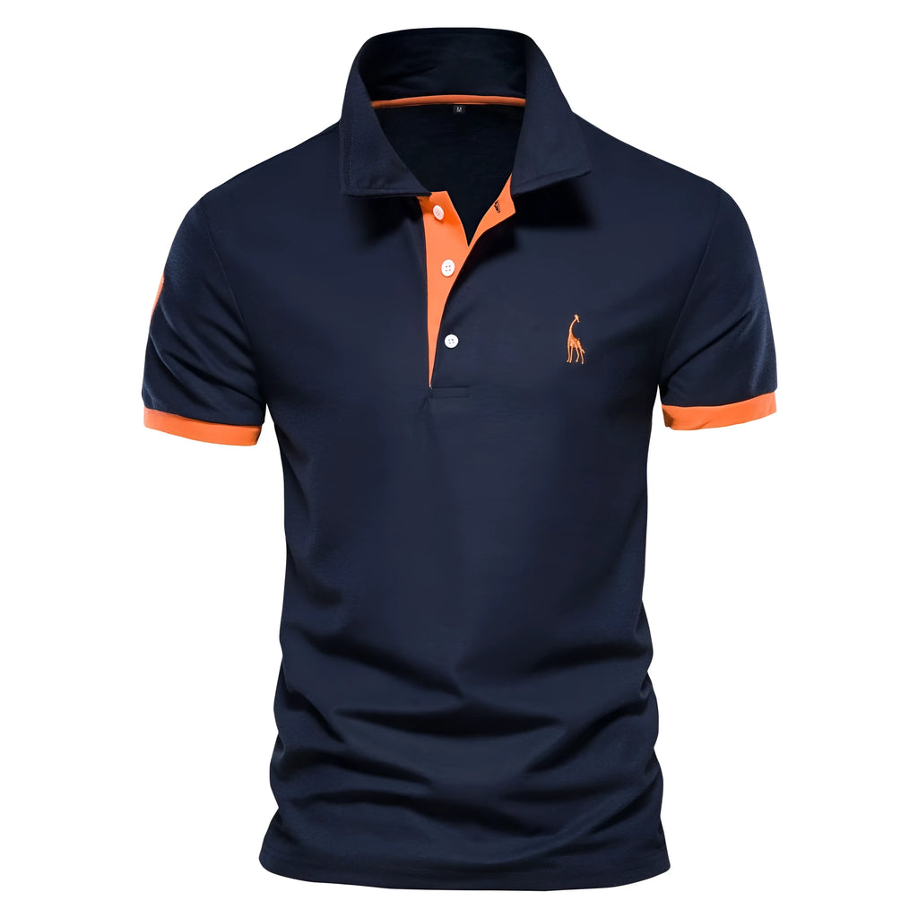 Men's slim fit T-shirt with embroidered deer design in multiple colour options