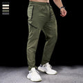 Men's nylon workout pants in mid-waist cut with quick-drying properties for sports and fitness