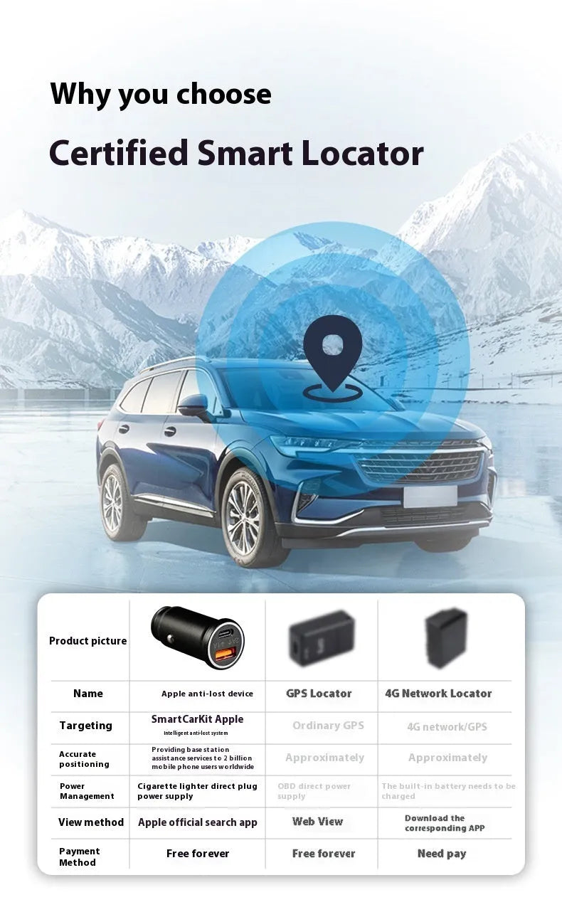 Black handheld GPS setting instrument for car charger locator systems with ABS plastic construction
