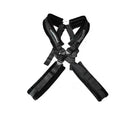 Nylon couple binding backpack swing in black for intimate play with adjustable shoulder straps