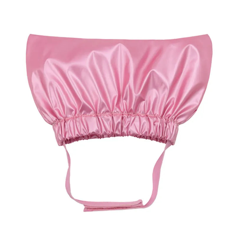 Adjustable pet shower cap for dogs and cats in waterproof non-woven fabric with three colour options