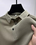 Men's short sleeve polo shirt in business casual style with cotton blend fabric, available in multiple sizes and colours