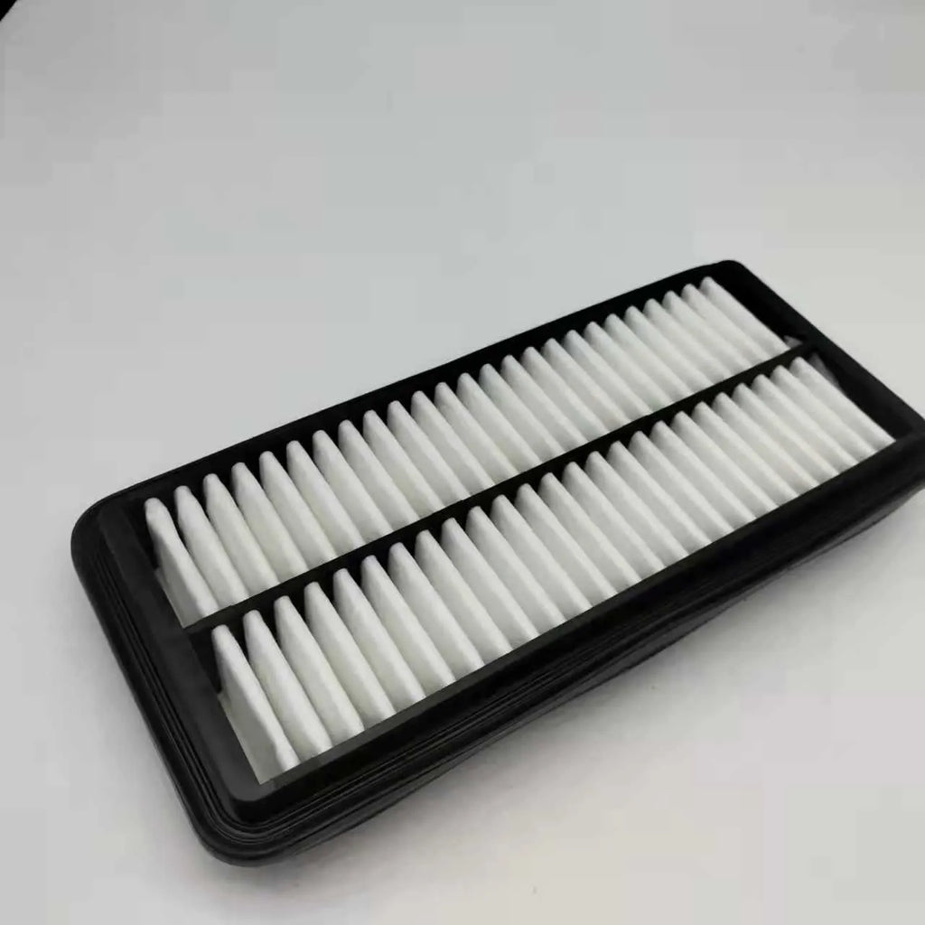Black car air filter showing 256mm diameter measurement for modern vehicle replacement